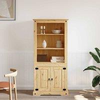Berkfield Home Decorative Cupboard Mexican Pine Corona Range 80x40x170 cm in Brown | Size: 80 x 40 x 170 cm