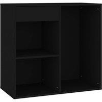 Berkfield Home Elegant Cosmetic Cabinet Black 80x40x75 cm Engineered Wood | Size: 80 x 40 x 75 cm