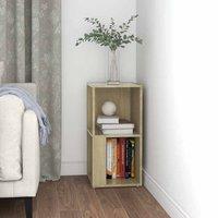 Berkfield Home Decorative Corner Cabinet Sonoma Oak 33x33x67 cm Engineered Wood in Light Brown | Size: 33 x 33 x 67 cm