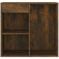 Berkfield Home Elegant Cosmetic Cabinet Smoked Oak 80x40x75 cm Engineered Wood in Brown | Size: 80 x 40 x 75 cm