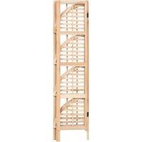 Berkfield Home Durable Corner Shelf Cedar Wood 27x27x110 cm in Beige | Size: 27 x 27 x 110 cm