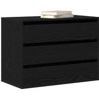 Berkfield Home Modern Corner Chest of Drawers Black Oak 80x41x58 cm Engineered Wood | Size: 80 x 41 x 58 cm