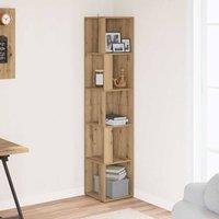 Berkfield Home Classic Corner Cabinet Artisan Oak 33x33x165 cm Engineered Wood in Brown | Size: 33 x 33 x 165 cm