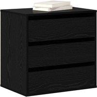 Berkfield Home Modern Corner Chest of Drawers Black Oak 60x41x58 cm Engineered Wood | Size: 60 x 41 x 58 cm