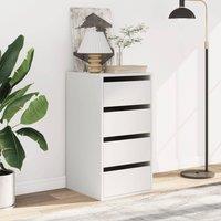 Berkfield Home Classic Corner Chest of Drawers White 40x41x76 cm Engineered Wood | Size: 40 x 41 x 76 cm