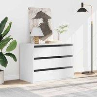 Berkfield Home Classic Corner Chest of Drawers White 80x41x58 cm Engineered Wood | Size: 80 x 41 x 58 cm