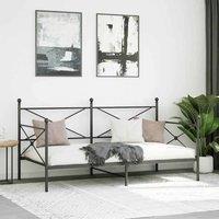 Berkfield Home Durable Day Bed without Mattress Black 100x200 cm Steel