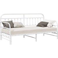 Berkfield Home White Daybed Frame with Trundle White 90x200 cm Steel