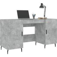 Berkfield Home Elegant Desk Concrete Grey 140x50x75 cm Engineered Wood | Size: 140 x 50 x 75 cm