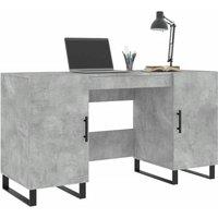 Berkfield Home Elegant Desk Concrete Grey 140x50x75 cm Engineered Wood | Size: 140 x 50 x 75 cm