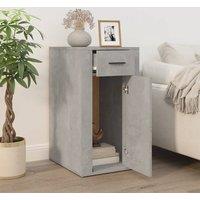 Berkfield Home Decorative Desk Cabinet Concrete Grey 40x49x75 cm Engineered Wood | Size: 40 x 49 x 75 cm