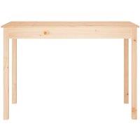 Berkfield Home Beautiful Dining Table 110x55x75 cm Solid Wood Pine in Light Tan | Size: 110 x 55 x 75 cm
