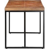 Berkfield Home Dense Dining Table 140x70x76 cm Solid Acacia & Mango Wood in Brown | Size: 140 x 70 x 76 cm
