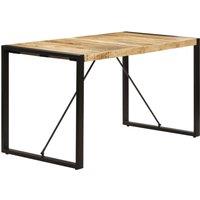 Berkfield Home Dense Dining Table 140x70x75 cm Solid Mango Wood in Brown | Size: 140 x 70 x 75 cm