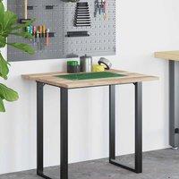 Berkfield Home Versatile Desk Top Untreated 100x60x2 cm Solid Wood Acacia in Brown | Size: 100 x 60 x 2 cm