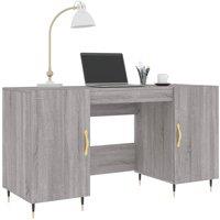 Berkfield Home Elegant Desk Grey Sonoma 140x50x75 cm Engineered Wood | Size: 140 x 50 x 75 cm