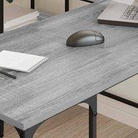 Berkfield Home Decorative Desk Grey Sonoma 139x139x75 cm Engineered Wood | Size: 139 x 139 x 75 cm