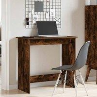 Berkfield Home Decorative Desk Smoked Oak 80x40x75 cm Engineered Wood in Brown | Size: 80 x 40 x 75 cm