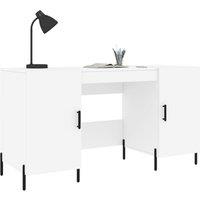 Berkfield Home Elegant Desk White 140x50x75 cm Engineered Wood | Size: 140 x 50 x 75 cm