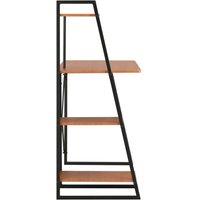 Berkfield Home Elegant Desk with Shelving Unit Black & Brown 102x50x117 cm | Size: 102 x 50 x 117 cm