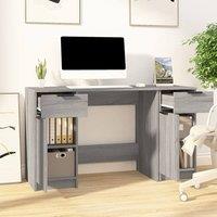 Berkfield Home Elegant Desk with Side Cabinet Grey Sonoma Engineered Wood