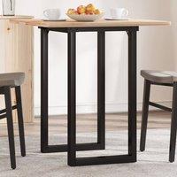 Berkfield Home Durable Dining Table Legs O-Frame 50x40x73 cm Steel in Black | Size: 50 x 40 x 73 cm