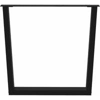 Berkfield Home Modern Dining Table Legs V-Shape 2 pcs Black 80x(72-73.3) cm Steel