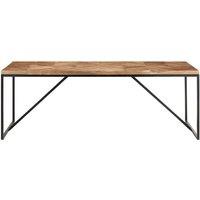 Berkfield Home Durable Dining Table 200x90x76 cm Solid Acacia & Mango Wood in Brown | Size: 200 x 90 x 76 cm