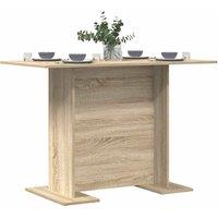 Berkfield Home Festive Dining Table Sonoma Oak 110x60x75 cm Engineered Wood in Beige | Size: 110 x 60 x 75 cm