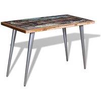 Berkfield Home Beautiful Dining Table Solid Reclaimed Wood 120x60x76 cm | Size: 120 x 60 x 76 cm
