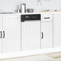 Berkfield Home Decorative Dishwasher Panel Lucca High Gloss White Engineered Wood
