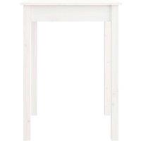 Berkfield Home Beautiful Dining Table White 55x55x75 cm Solid Wood Pine | Size: 55 x 55 x 75 cm