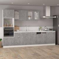 Berkfield Home Durable Dishwasher Panel Concrete Grey 59.5x3x67 cm Engineered Wood