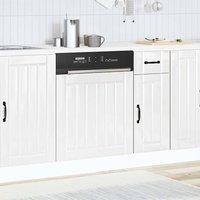 Berkfield Home Decorative Dishwasher Panel Lucca High Gloss White Engineered Wood
