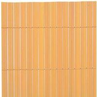 Berkfield Home Durable Double-Sided Garden Fence PVC 90x300 cm Yellow