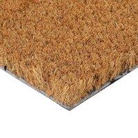 Berkfield Home Durable Door Mat Natural 45x75 cm Tufted Coir in Brown