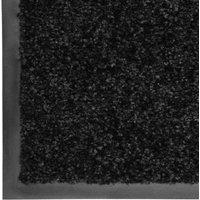 Berkfield Home Pliable Doormat Washable Black 60x90 cm