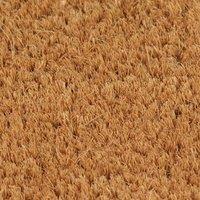 Berkfield Home Durable Door Mat Natural Half Round 60x90 cm Tufted Coir in Brown