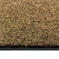 Berkfield Home Pliable Doormat Washable Brown 60x90 cm