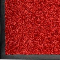Berkfield Home Pliable Doormat Washable Red 60x180 cm