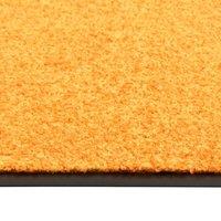 Berkfield Home Pliable Doormat Washable Orange 90x120 cm