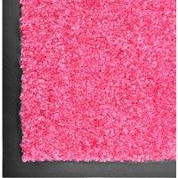 Berkfield Home Pliable Doormat Washable Pink 60x180 cm