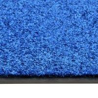 Berkfield Home Pliable Doormat Washable Blue 90x120 cm
