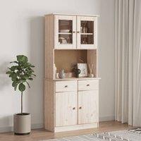 Berkfield Home Beautiful Dresser Top ALTA 77x30x92 cm Solid Wood Pine in Light Tan | Size: 77 x 30 x 92 cm