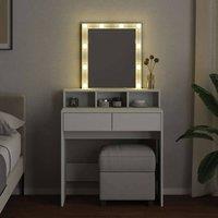 Berkfield Home Beautiful Dressing Table with LED White 80x41x144.5 cm