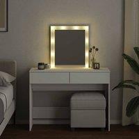 Berkfield Home Beautiful Dressing Table with LED White 100x40x130 cm | Size: 100 x 40 x 130 cm