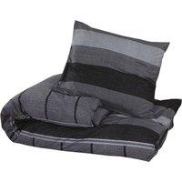 Berkfield Home Elegant Duvet Cover Set Dark Grey 200x200 cm Cotton