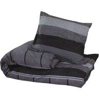 Berkfield Home Elegant Duvet Cover Set Dark Grey 140x200 cm Cotton