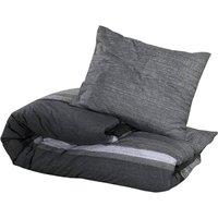 Berkfield Home Elegant Duvet Cover Set Dark Grey 200x200 cm Cotton