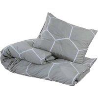 Berkfield Home Elegant Duvet Cover Set Grey 135x200 cm Cotton